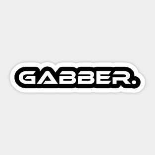 Gabber Logo Design Sticker